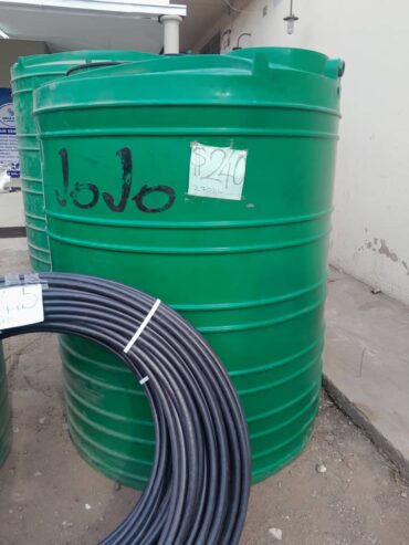 Jojo tanks (2700litres) at Liron Civils in Bulawayo