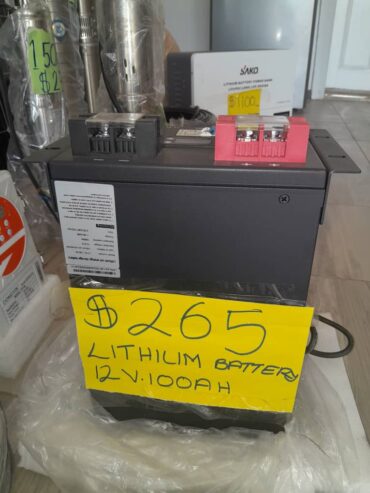 Lithium batteries (100Ah) at Liron Civils in Bulawayo