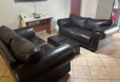 Genuine Leather Studded detail Couches for sale in Bulawayo