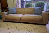 Genuine leather beoreaueiful 3 & 4  seater couches. Excellent condition – buyorsell.shopping